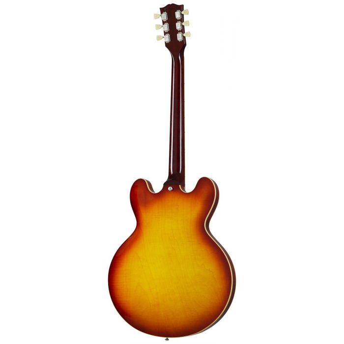 Rear view of a Gibson ES-335 Figured Semi Hollow Guitar, Iced Tea