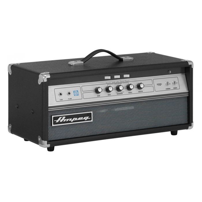Right-angled view of an Ampeg V4-B All-Valve 100W Bass Head