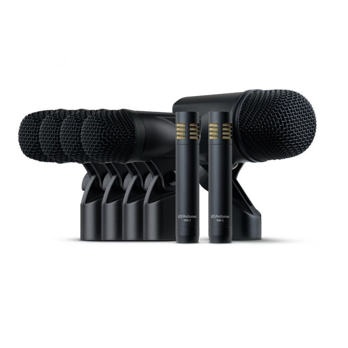 Set overview of the Presonus DM-7 Complete Drum Microphone Set 