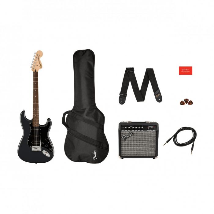 Squier Affinity Stratocaster HSS Pack, LRL Charcoal Frost Metallic View