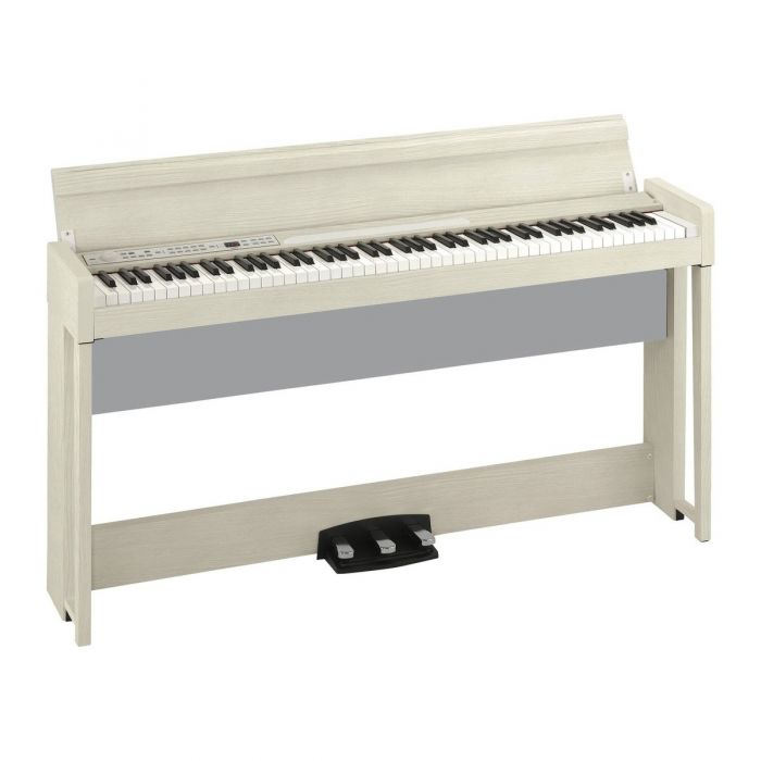 Korg C1 Air 88 Key Digital Piano, White Ash Angle