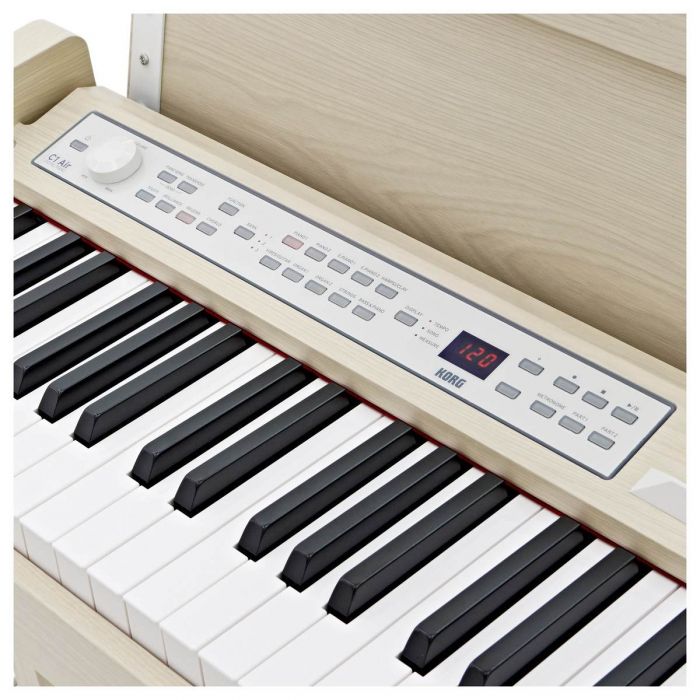 Korg C1 Air 88 Key Digital Piano, White Ash Controls Detail