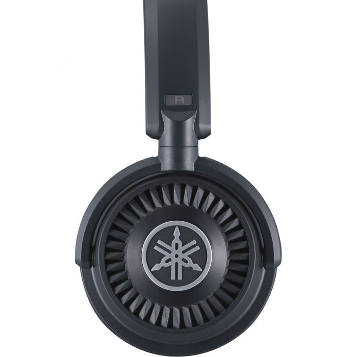 Close up of the drivers on the Yamaha HPH-150 Headphones Black