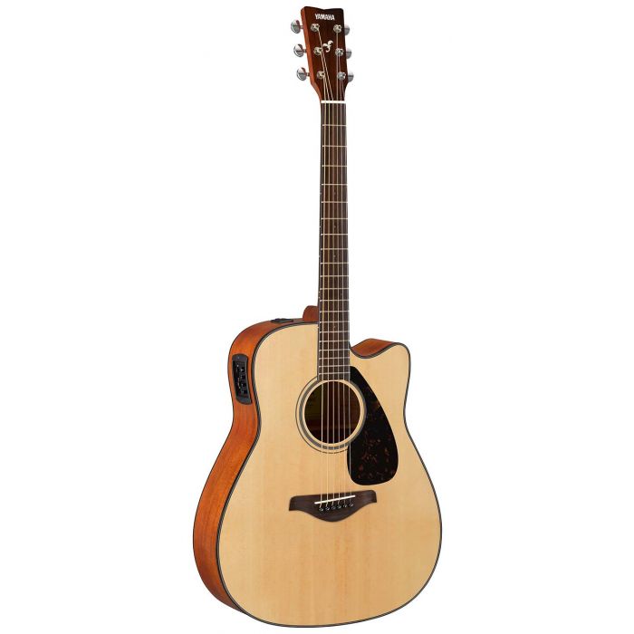 Yamaha FGX800C MKII Electro-Acoustic Guitar, Natural front view