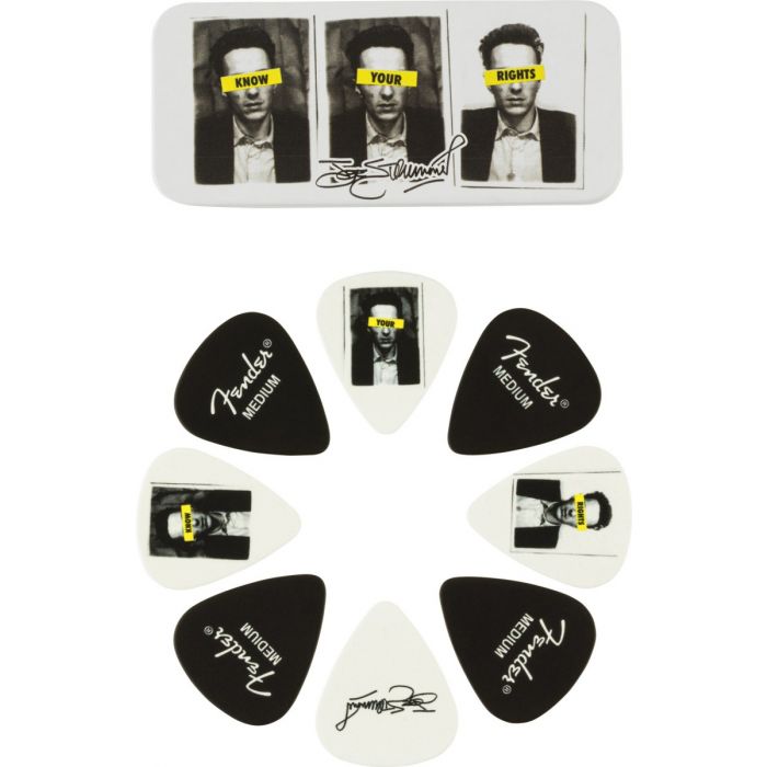 Fender Joe Strummer Pick Tin, Medium 8 Pack Set