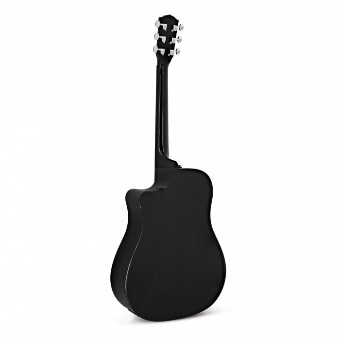 Back view of the Fender CD-60SCE Dreadnought Electro-Acoustic Black