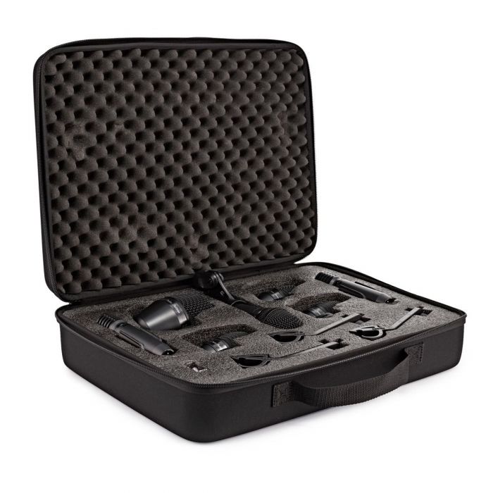 Shure PGADrumkit7 7-Piece Drum Microphone Kit Inside Case