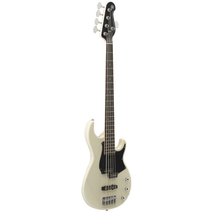 Yamaha BB 235 Electric 5-String Bass Guitar, Vintage White Side Angle View