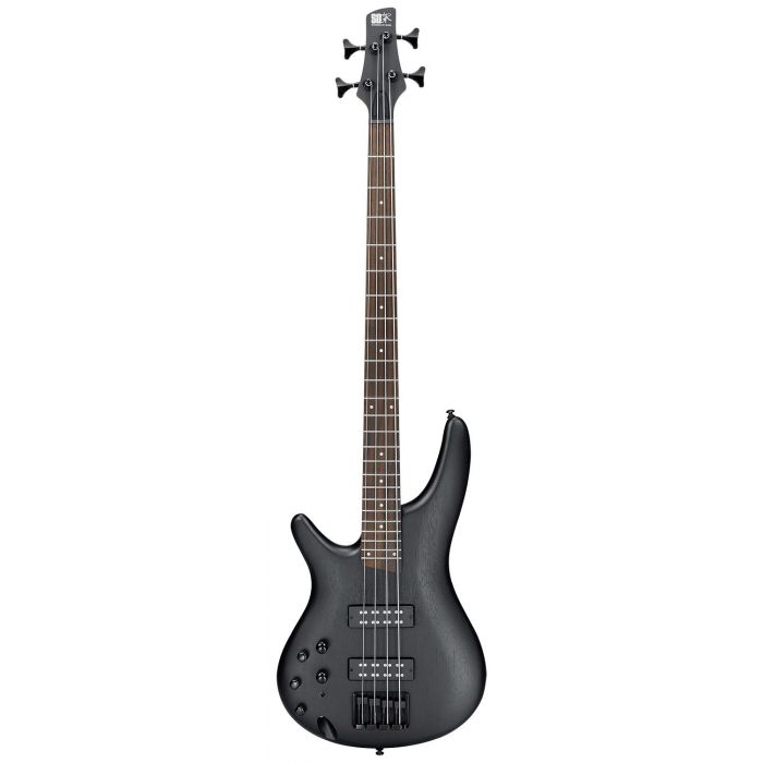 Ibanez SR300EBL-WK Left Handed Bass, Weathered Black front view