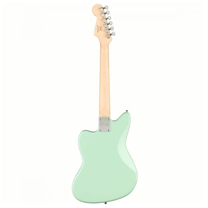 Rear View of Squier Mini Jazzmaster HH Maple Surf Green