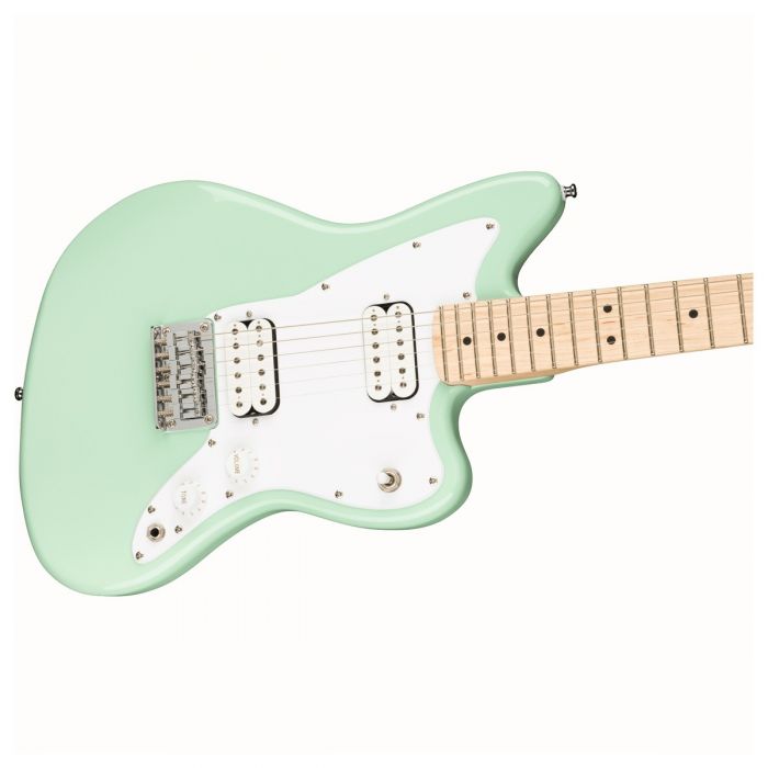 Front Body Detail of Squier Mini Jazzmaster HH Maple Surf Green