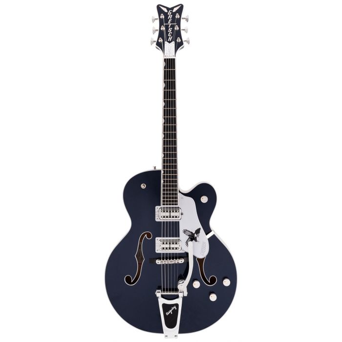 Gretsch G6136T-RR Rich Robinson Falcon, Raven't Breast Blue front view