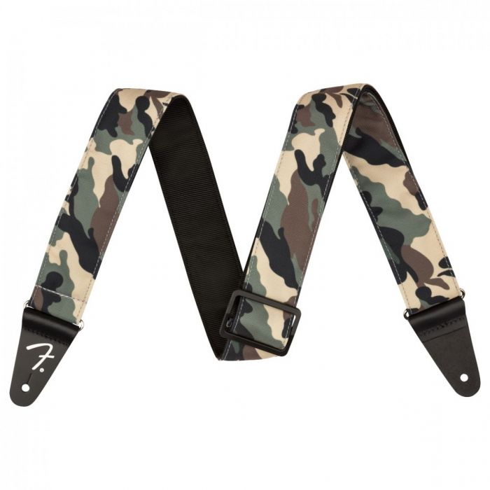 Overview of the Fender 2 Inch Guitar Strap Woodland Camo