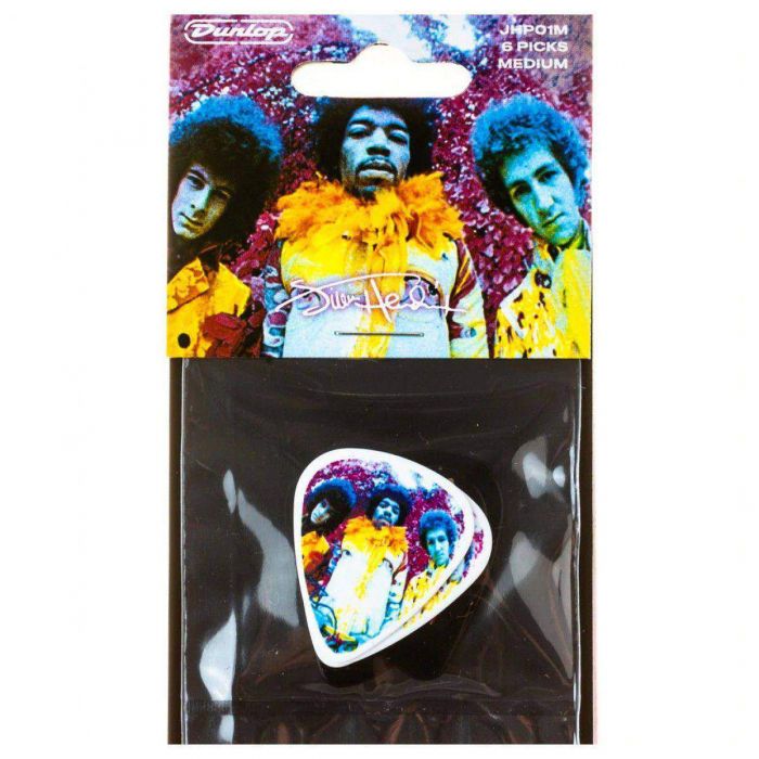 Dunlop Jimi Hendrix Experienced Picks 6 Pack Front View