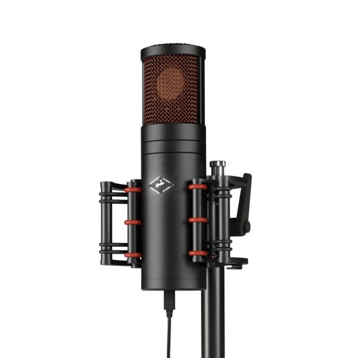 Angled view of the Antelope Audio Edge Go Modelling Microphone