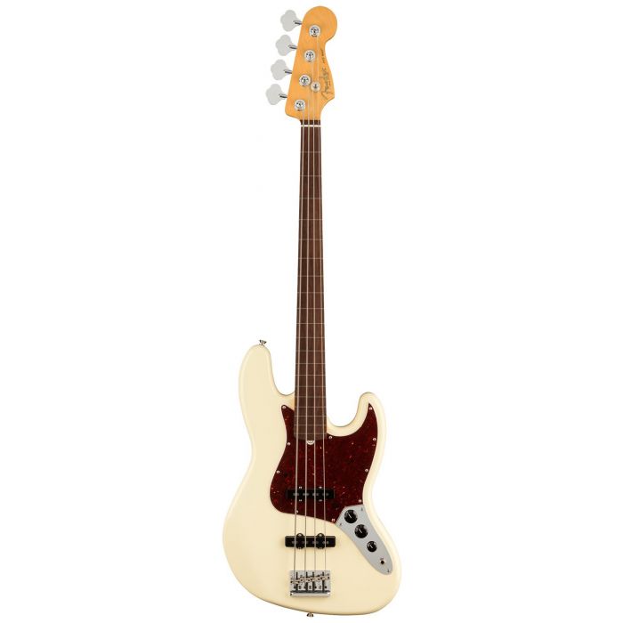Fender American Professional II Jazz Bass Fretless, Olympic White front view