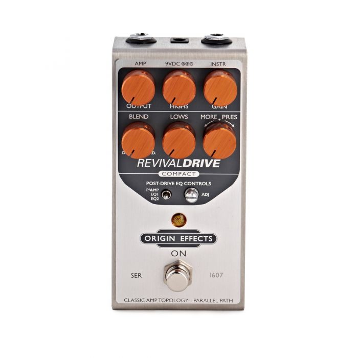 Origin Effects RevivalDRIVE Compact Overdrive Pedal Face View