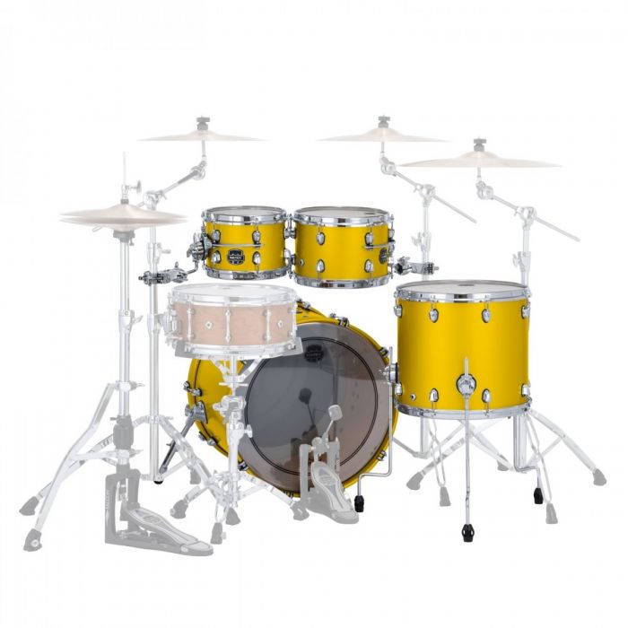 Rear View of Mapex Saturn Evolution 22 4pc Walnut Birch Shell Pack in Tuscan Yellow