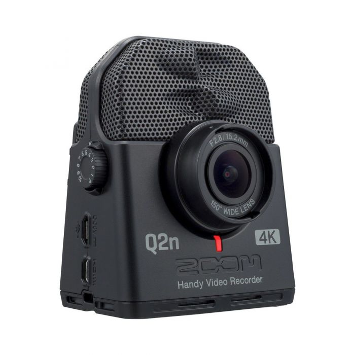 Zoom Q2n-4k 4K Camera for Musicians Front Angled View