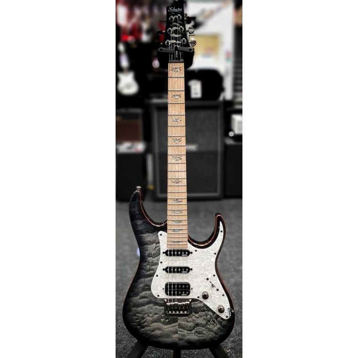 Schecter Banshee-6 Extreme Guitar MN, Charcoal Burst front view