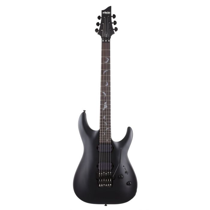 Schecter Damien-6 FR Electric Guitar, Satin Black front view