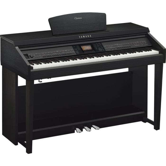 Angled view of the Yamaha CVP-701 Clavinova Digital Piano Black