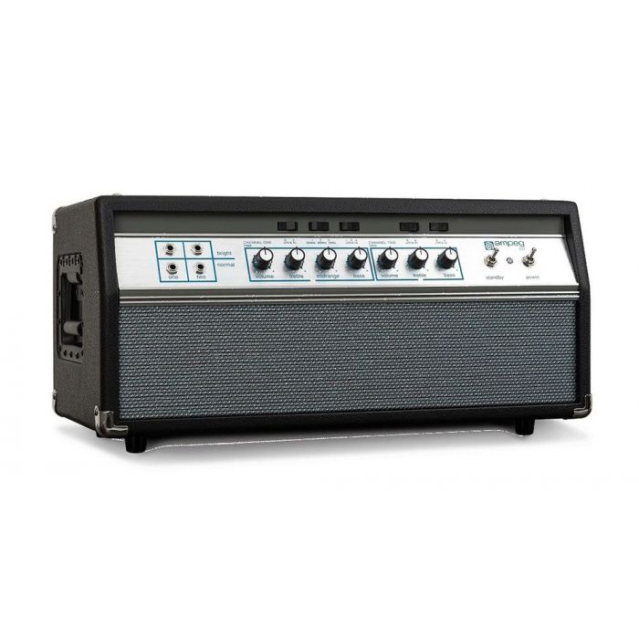 Angled view of an Ampeg Heritage SVT 50TH Anniversary Tube Bass Amp Head