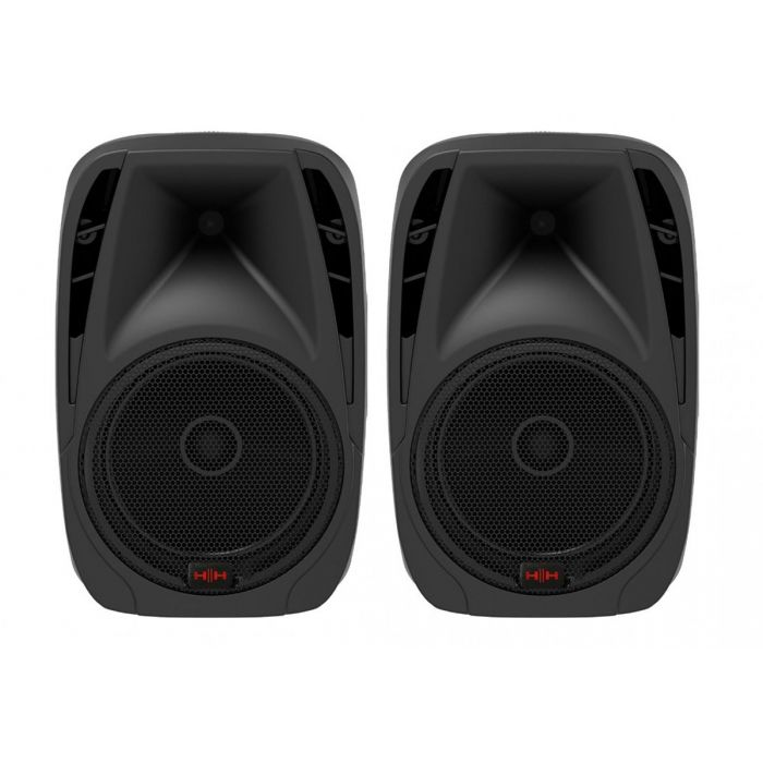Front View of HH Electronics VECTOR VRC-210 2 x 500w Portable PA System Speakers