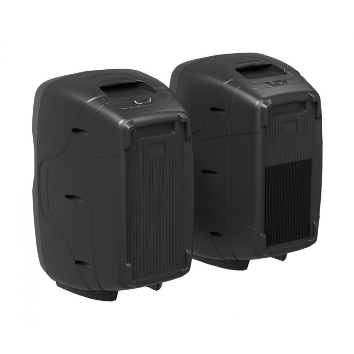 Back Angled View of HH Electronics VECTOR VRC-210 2 x 500w Portable PA System Speakers