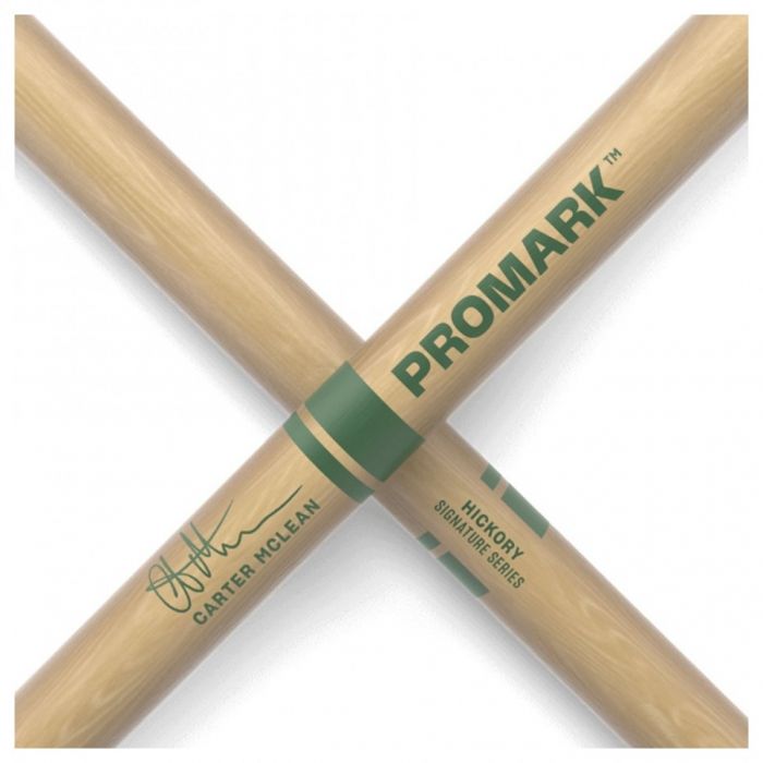 Close Up View of Promark Carter McLean RBCMW Signature Drumsticks