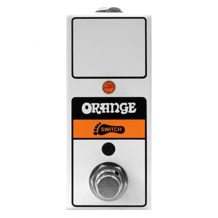 Orange Single button Mini footswitch Top View
