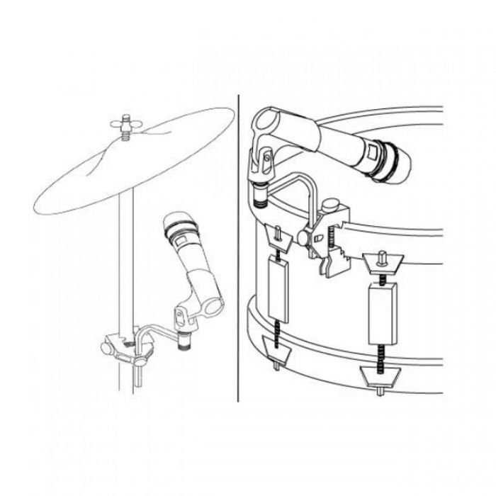 Shure A56D Drum Microphone Mount Application Diagram