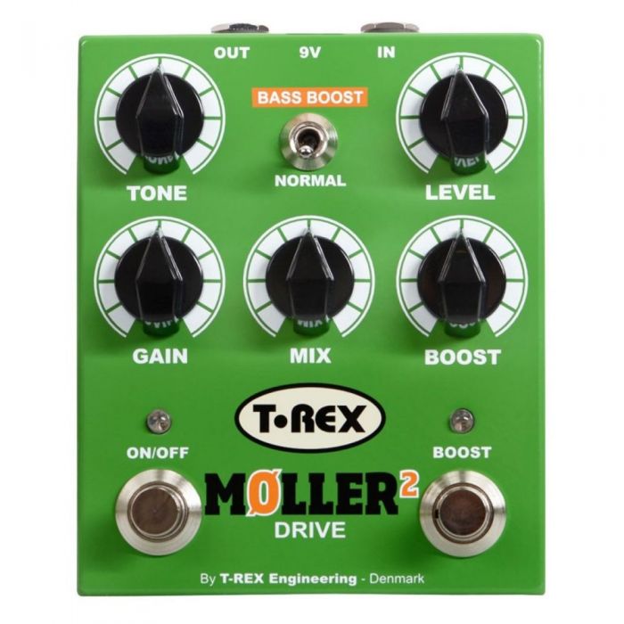 T-Rex Moller 2 Overdrive Guitar Pedal top-down view