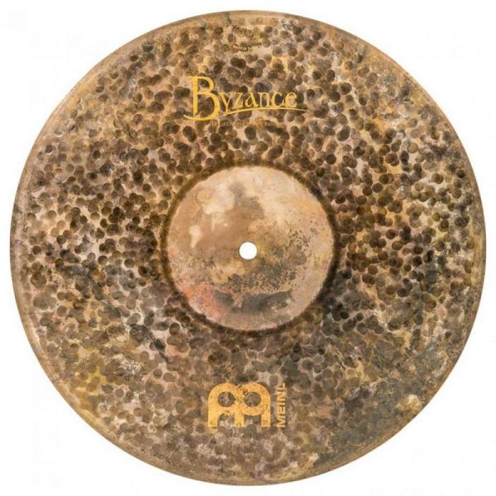 Bottom cymbal of a Meinl Byzance Jazz 14 inch Thin Hi-Hat Cymbal