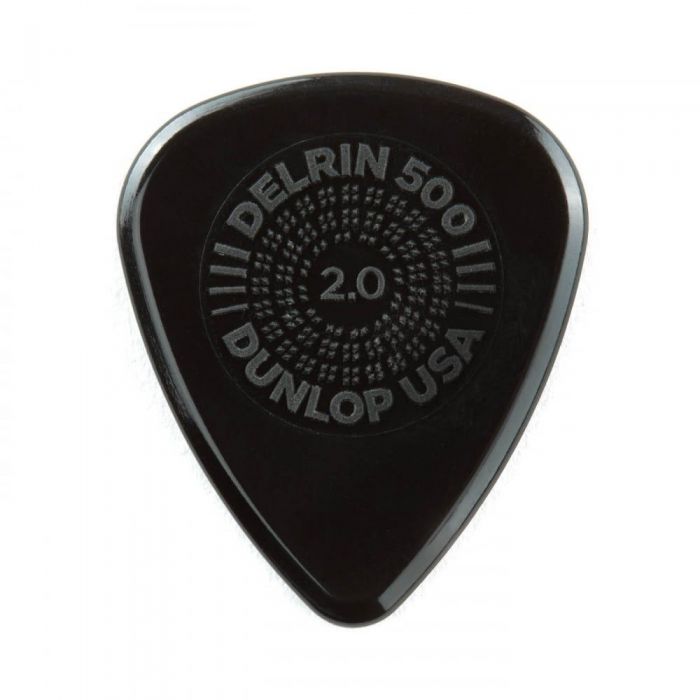 Dunlop Prime Grip Delrin 500 2.00mm Guitar Pick top view