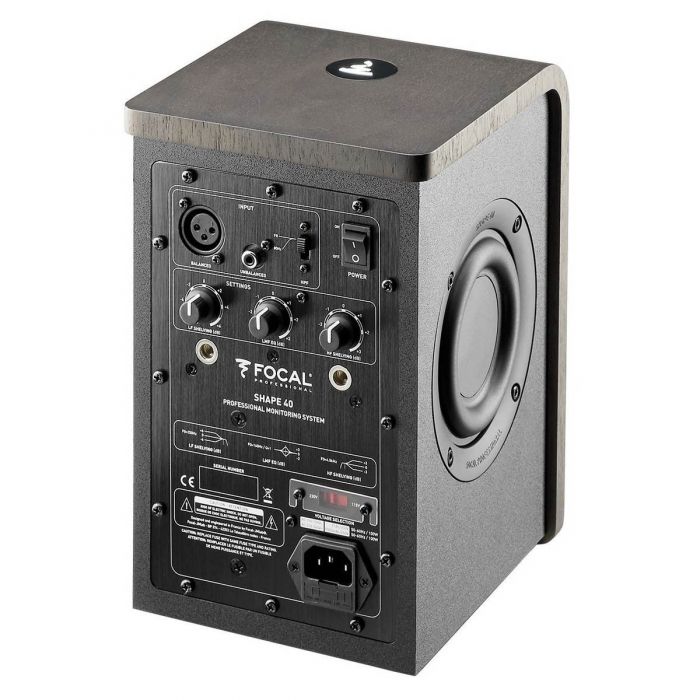 Back view of the Focal Shape 40 Studio Monitor