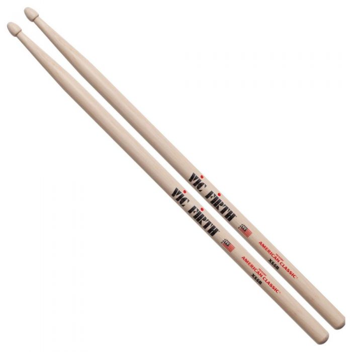 Full view of a Vic Firth VF-X55B American Classic Extreme, Wood Tip set