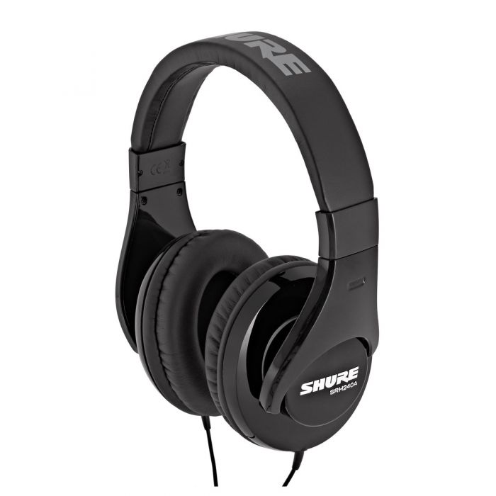 Angled view of the Shure SRH240A Professional Headphones
