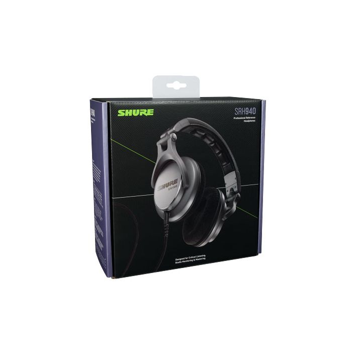 Packaged view of the Shure SRH940 Professional Reference Headphones
