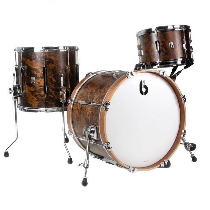 British Drum Company Lounge Club 3-Piece 22" Shell Pack, Windsor Dark Front