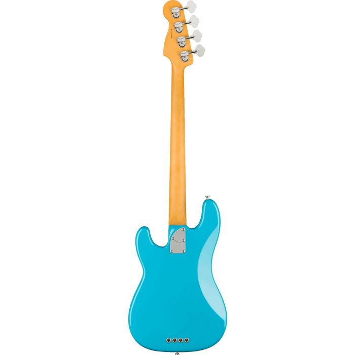 Fender American Professional II Precision Bass, MN, Miami Blue Back View