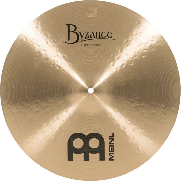 Meinl Byzance Traditional 17" Medium Thin Crash Cymbal Top Face View