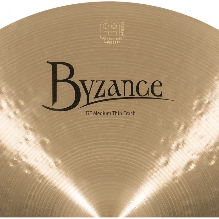 Meinl Byzance Traditional 17" Medium Thin Crash Cymbal Finish Detail