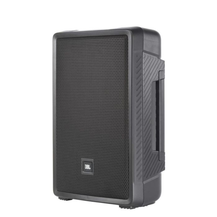Angled view of the JBL IRX112BT 12" Active PA Speaker