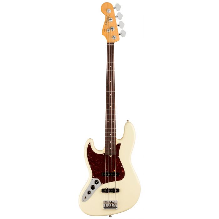Fender American Professional II Jazz Bass LH, Olympic White front view