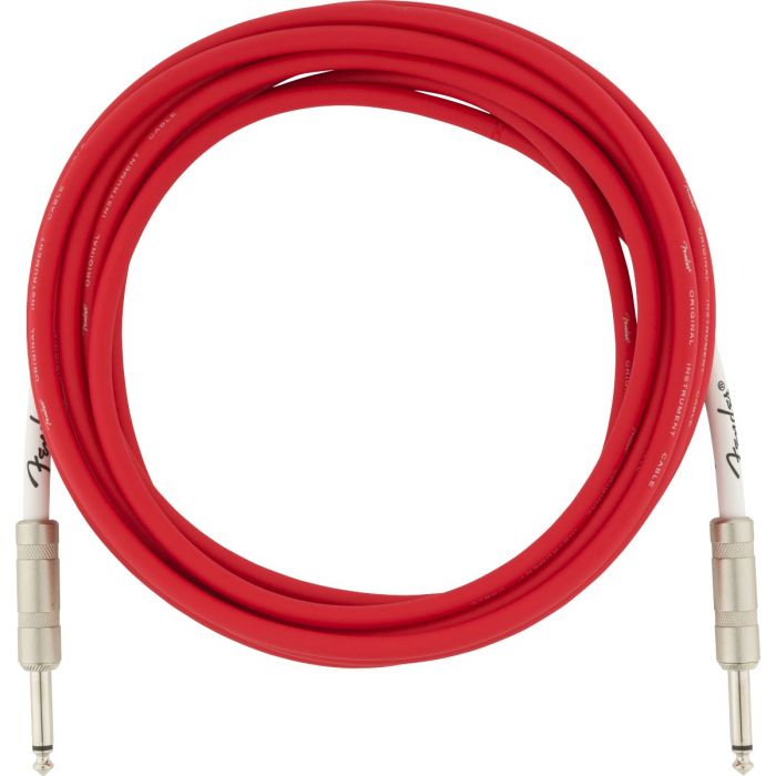 Fender Original Series Instrument Cable 15', Fiesta Red Coil