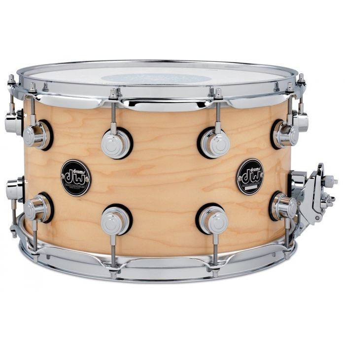 DW Performance 14 Inch by 8 Inch Snare Natural Front View
