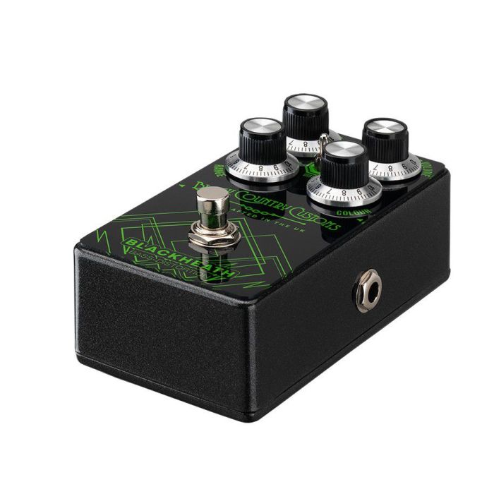 left angled view of a Black Country Customs by Laney Blackheath Bass Distortion Pedal