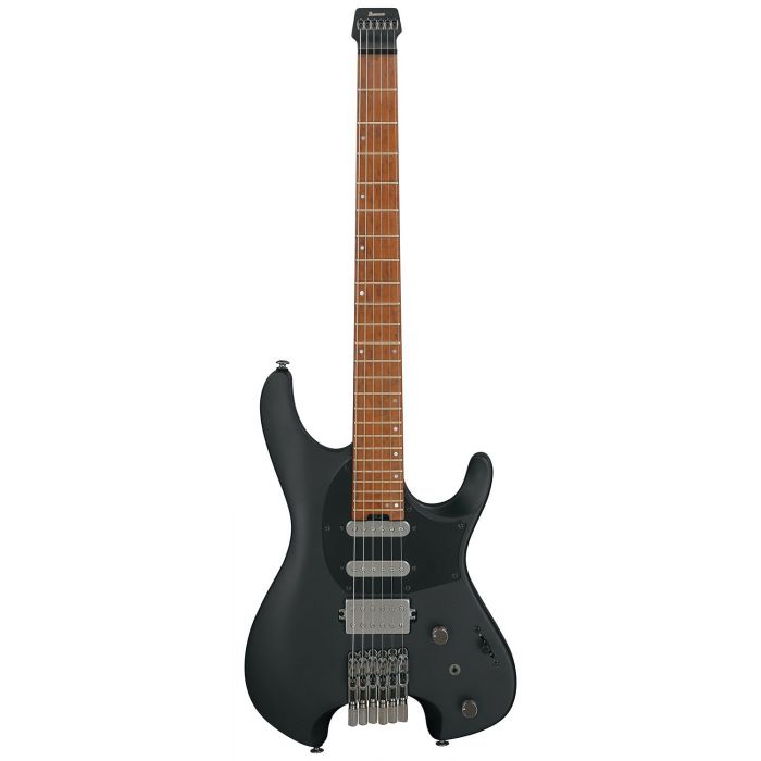 Ibanez Q54-BKF Q Series Headless HSS Guitar, Black Flat front view