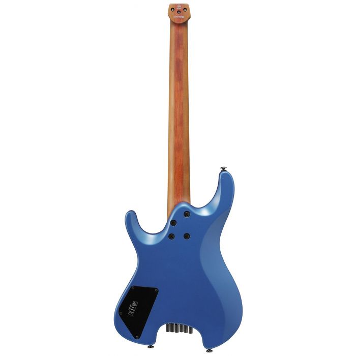 Rear view of an Ibanez Q52-LBM Q Series Headless Guitar HH, Laser Blue Matte